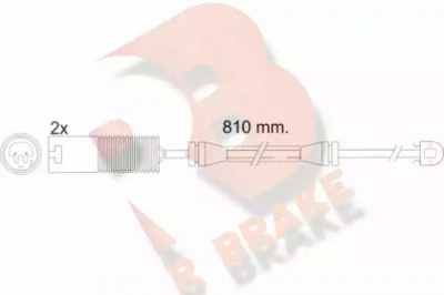 R BRAKE 610425rb -  Сигнализатор, износ тормозных колодок